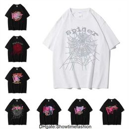 Fashion Sp5der 555555 Men's T-shirt designer Spider young bandit king Tshirt angel series number men women 1 high quality spider Web print pattern Tees LYOI