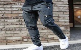 Cargo Harem Pants Men Streetwear Multi Pockets Trousers Casual Track Pants Bodybuilding Sweatpants Fashion Harajuku Mens Pants Y081447090