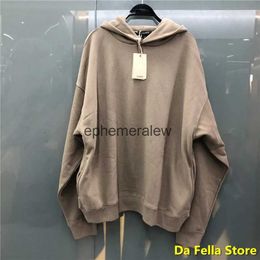 Men's Hoodies Sweatshirts Khaki Season 6 Men Women W Inside tag Label Hoodie brown High Quality Cotton Pulloversephemeralew