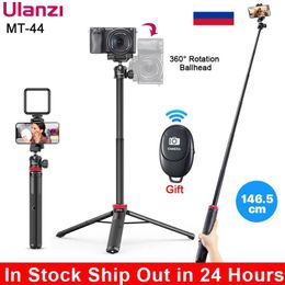 Tripods Ulanzi Mt44 Extend Tripod for Smartphone Camera Vlog Tripods with Phone Holder 1/4 Screw Cold Shoe for Microphone Led Light