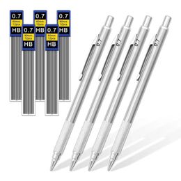 Metal Mechanical Pencil 030507091320mm HB Leads Replaceable Refills Art Writing Drafting Drawing Home School Supplies 240111