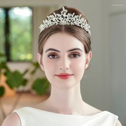 Hair Clips Bridal Headwear Silver-Colour Women's Fashion Wedding Crown Birthday Tiaras
