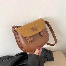 Evening Bags Japan Style Shoulder Bag For Women Trend Contrast Color Pu Leather Crossbody Mini Small Phone Purse Underarm Handbag