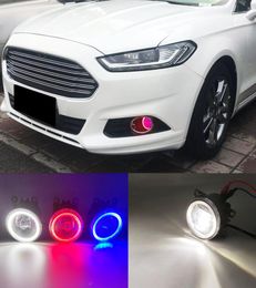 2 Functions Auto LED DRL Daytime Running Light Car Angel Eyes Fog Lamp Foglight For Ford Fusion Mondeo 2013 2014 2015 20166577648