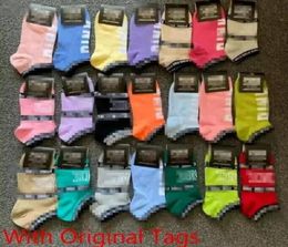 With tags Pink Black Socks Adult Cotton Short Ankle Socks Sports Basketball Soccer Teenagers Cheerleader New Sytle Girls Sock with2945206