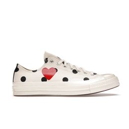 Classic 70 All Star Multi-heart Canvas Shoes Designer Women Mens Chucks Taylors High Top Vintage Low Commes Des Garcons X 1970S Flat Trainers Casual Sneakers 710