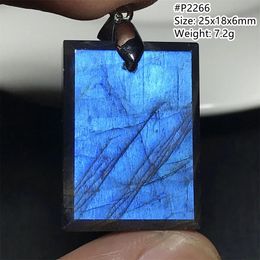 Pendants Top Natural Blue Light Labradorite Stone Pendant For Women Lady Men Wealth Love Luck Gift Crystal Beads Silver Jewelry AAAAA