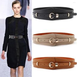 Belts Women PU Leather Wide Waist Belt Ladies Fashion Elastic Coat Suit Dress Corset Waistbands Luxury Designer