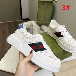 Scarpe casual da donna da uomo di alta qualità piattaforma di moda stringate in vera pelle piccola scarpa bianca con suola spessa sneakers taglia 35-44 con scatola