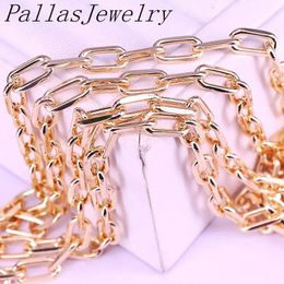 Necklaces 5Meters Gold Color Oval Shape Chains Bulk Fit Bracelets Necklace Findings Open Link Chain For DIY Jewelry Making