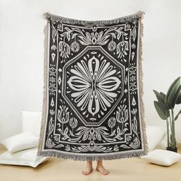 Blankets Tassel Sofa Throw Blanket Knitted Rugs Beach Towel Pet Mat Picnic Cloth Bedside Outdoor Bench Bohemian Tapestry