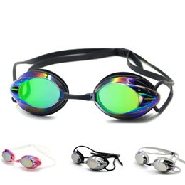 Adult Swimming Glasses Cool Comfortable Professional Competition Swim Goggles Colorful Electroplated Swimming Mirror 240111