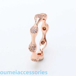 jewellery Designer Pandoraring Dora's Band Rings sweethearts product S925 silver plated rose gold love ring female atmosphere pea pod Ring Gift