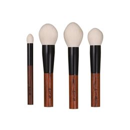 Brushes Professional Handmade Makeup Brushes 1PC Soft Tiny Tips Goat Hair Candle Shape Face Powder Blush Brush Rosewood Make Up Brush