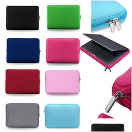 Laptop Cases Backpack Soft Case 13 Inch Bag Zipper Sleeve Protective Er Carrying For Ipad Book Air Pro Trabook Notebook Handbags D Dhfdv