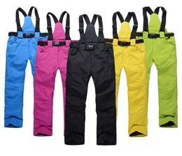 New Outdoor Sports High Quality Women Ski Pants Suspenders Men Windproof Waterproof Warm Colorful Winter Snow Snowboard Trousers18108243