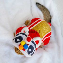 Dog Apparel Cat Coat Four Feet Pet Clothes Winter Puppy Costume Chinese Style Lion Dance New Year Festivalvaiduryd