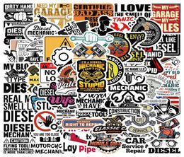 50PcsLot Cartoon Diesel Mechanic Graffiti Sticker Laptop Motorcycle Fridge Skateboard Suitcase Waterproof Whole Stickers1579958