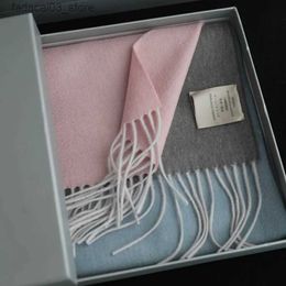 Scarves Japan High Quality Cashmere Scarf Women's Wool Shawl Outdoor Men's Scarves Warm Blanket Q240111