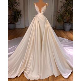 Exquisite Mermaid Wedding Dresses Floral Sleeveless Beading Bridal Gowns Vertically Vestidos de Noite Custom Made for Women