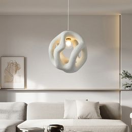 Nordic Wabi Sabi Style E27 Led Pendant Lights Dining Room Modern miniamlism HDPS Suspend Lamp Decor Led Luminarias Lamp Fixtures