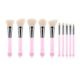 10 Pcs Cute Cat Claw Shape Makeup Brushes Set Foundation Kabuki Powder Contour Eyeshadow Blush Make Up Brushes Cosmetic Tool Kit 240111