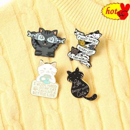 Hot Lapel Pins Cat Brooch Skull Enamel Pins Cosplay Badge Backpack Cloth Denim Lapel Pin Jewellery Gift Comic Related Products