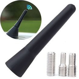 New Car Strong Radio Roof Antenna Universal Auto Black 6.5cm Length with Screws Enhanced Signal Mini Short Antenna Tools Accessories