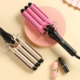 Electric Curling Stick Egg Roll Korean Style Water Ripple Perm Threetube Iron Wave Waver Styling Tools Hair Styler Wand 240110