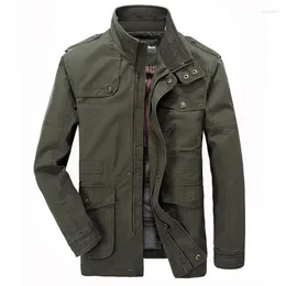 Men's Jackets 2024 Jacket Men Causal Cotton Windbreaker Long Military Outwear Army Clothing Plus Size 7XL Trench Pocket Coats