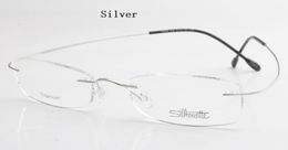 Luxurybrand Silhouette Titanium Rimless Optical Glasses Frame No Screw Prescription Eyeglasses With Bax 7864566