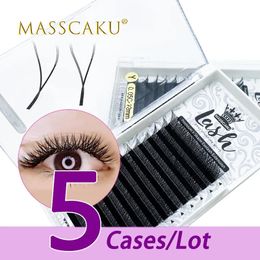 Brushes 5case/lot Super cheaper faux mink matte black c/d curl Yshape eyelashes extensions top quality false eyelashes for makeup
