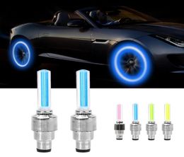 InteriorExternal Lights 2PCS Car Wheel LED Light Motocycle Bike Tire Valve Cap Decorative Lantern Flash Spoke Neon Lamp9010643