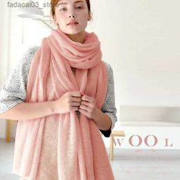 Scarves Winter scarf % Wool Scarves fashion women long scarves female vintage large shawl soft warm pashmina thickened wool scarf Q240111