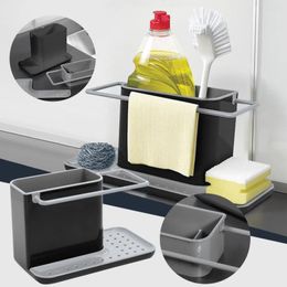 Kitchen Storage Sink Area Organiser Gray For Storing Small Items In Bathroom Etc Dish Drainer Rack And Tray