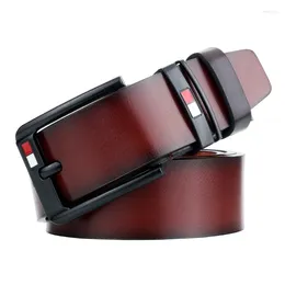 Belts Men PU Leather Designer Belt Male Trending Smooth Waist Strap Fashion Vintage Jeans Pin Buckle