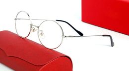 Fashion Round Optical Frames Eyeglasses Women Men Brand Designer Vintage Thin Metal Frame Glasses Frame Clear Lens Lunettes De Sol5209976