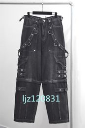 2024SS Men's Designer denim pants, knee zipper detachable, fashionable, casual, washed denim men's designer pants, Eight Gods pants 28-34