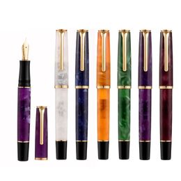 Hongdian N12 Fountain Pen EF F Nib High-end Beautiful Acrylic Gift Pen for students Piston inking school office Writing supplies 240110