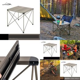 Camp Furniture Campout Outdoor Folding Table 7075 All Aluminum Picnic Portable Cam Supplies Drop Delivery Otjcm