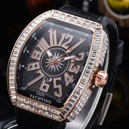 High quality mens watches iced out wristwatches diamond case v45 quartz movement collection fashion Analogue watch shining dress wat2897