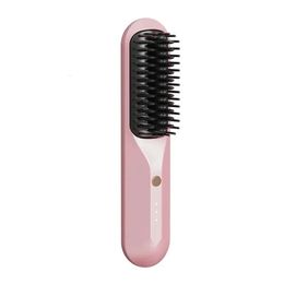 2600mAh 2 in 1 Wireless Hair Straightener Hair Curler Comb Dryer and Straightening Brush Hair Styling Appliance 240111