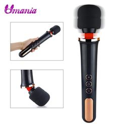 Powerful Big Magic AV Wand Massager G Spot Vibrator For Women Vagina Clitoris Stimulator Masturbator Pussy USB Charge Sex Toys Y194177801