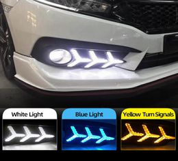 For Honda Civic 10th 2016 2017 2018 turning Signal style relay 12V Car LED DRL Daytime Running Lights Accessories with Fog Lamp ho7287533