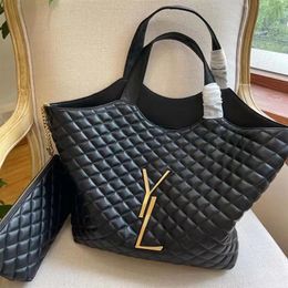 Women Extra large Shopping Bags quilted Leather handbag Woman 2022 new fashion Tote bag Top quality Icare designer bag lady s298Q