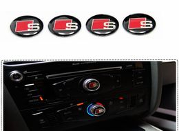 control panel knobs decorative stickers S Line Sline Logo Badge Sticker interior refit the highlight special labeling for 5084083