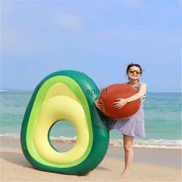 Other Pools SpasHG 160cm Giant Swimming Ring Water Hammock Sport Float Circles Beach For Children Adult Avocado PVC Inflatable Floating Row YQ240111