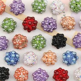 Beads Cordial Design 100Pcs 16*16MM Acrylic Bead/Hand Made/Rhinestone Effect/Jewelry Findings & Components/Ball Shape/DIY Beads Making