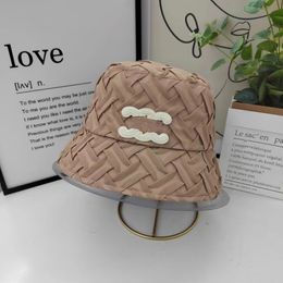 Designer Bucket Hats For Women Embroidered Fashion Letter CLogo Chiffon Sunshade Wide Brim Hat Women's Casual Hats