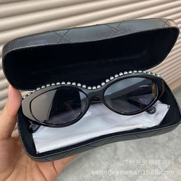 sunglasses Chanelism Fann Cat Eye Pearl Sunglasses Elliptical Frame Sunglasses Red Book Recommended Fashion